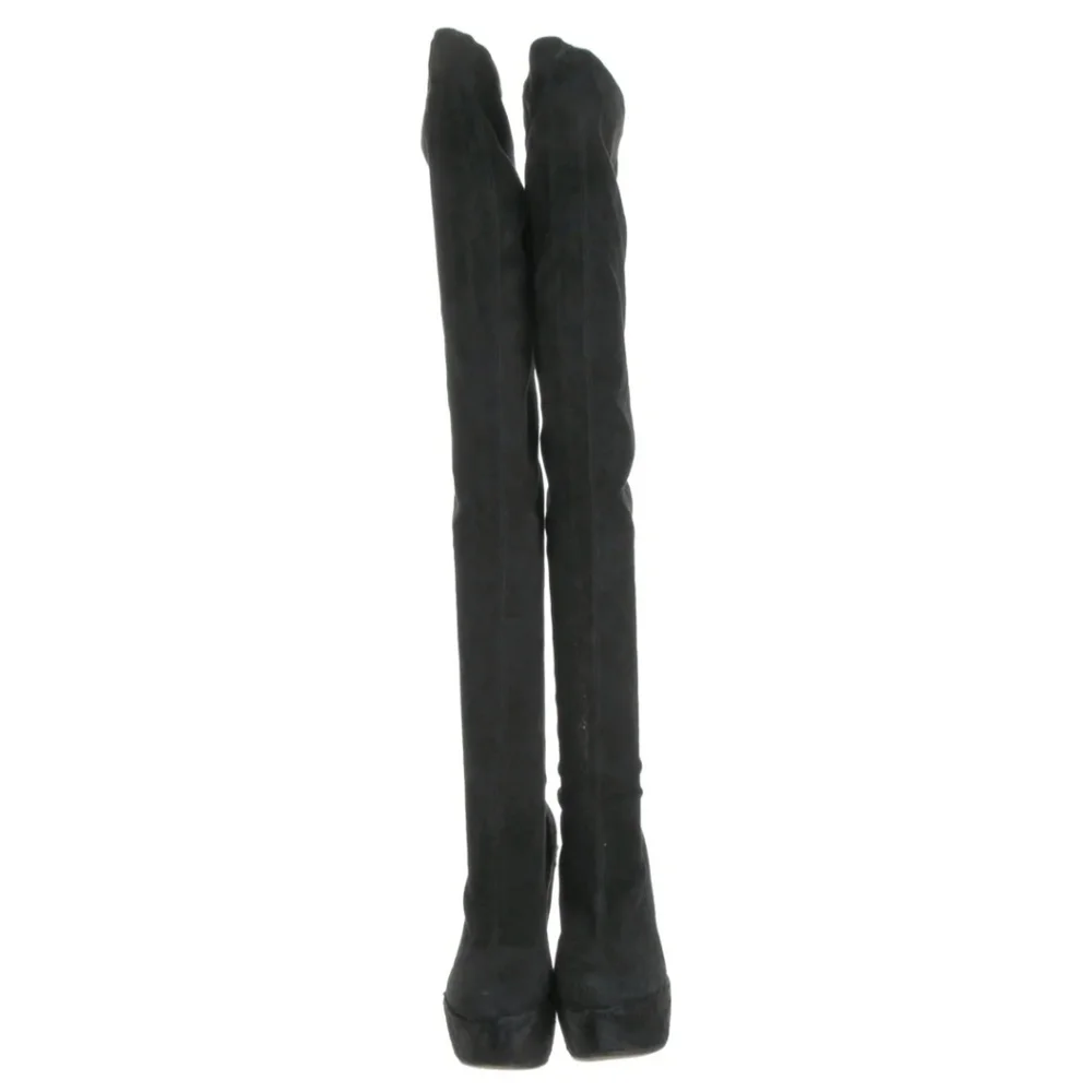 Nicholas Kirkwood | Black Pony Thigh Boot